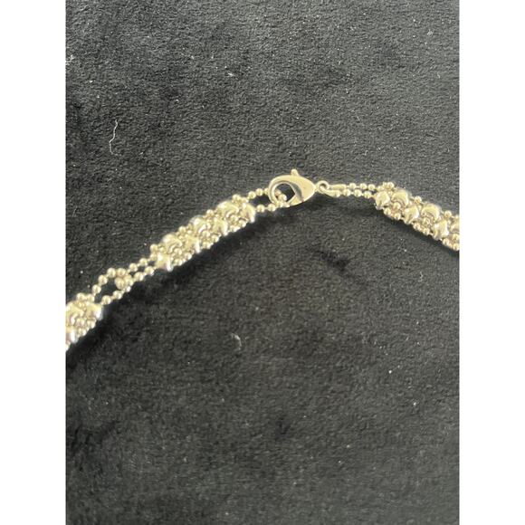 Sergio Gutierrez Liquid Metal by SG beaded mesh necklace. NWOT - Picture 6 of 6